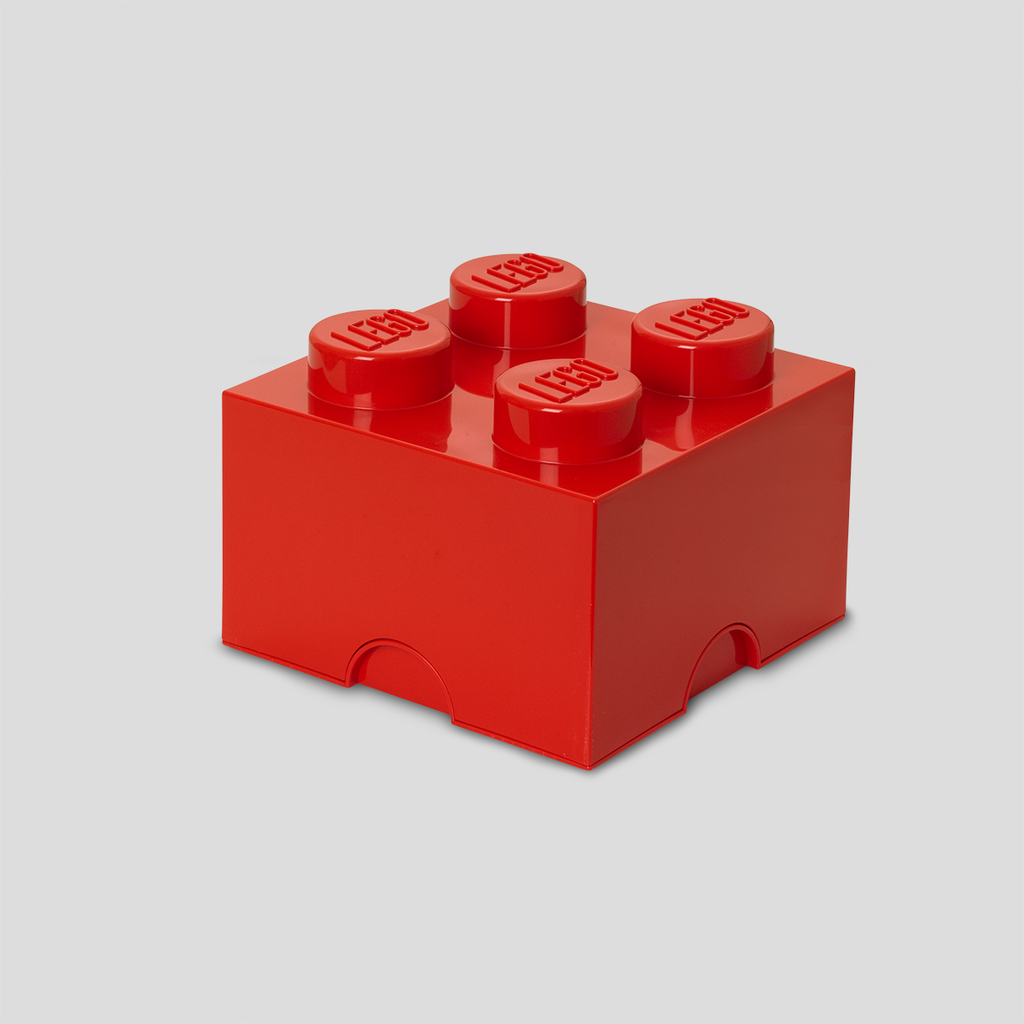 Storage box LEGO® brick 2x2 red