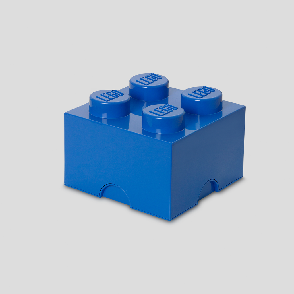 Storage box LEGO® brick 2x2 blue