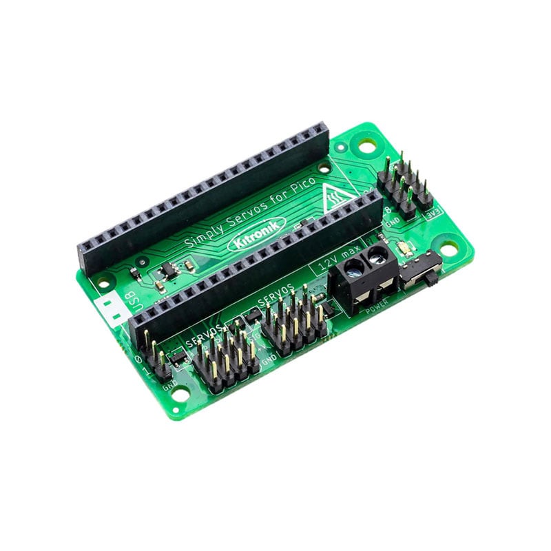 Kitronik Simply Servos Board for Raspberry Pi Pico