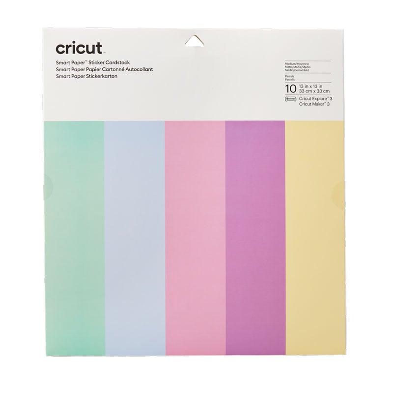 Cricut Smart Sticker Cardstock 33x33cm 10 sheets (Pastels)