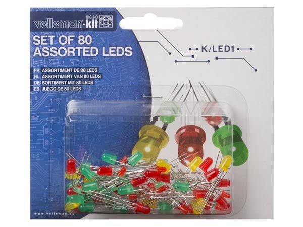 Velleman Assortment of 80 LEDs