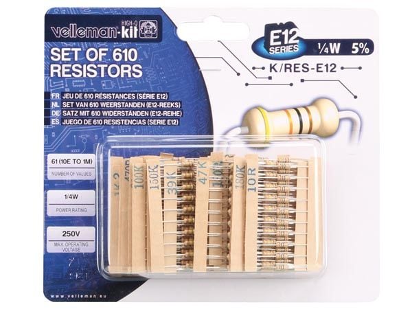 Velleman Set of 610 resistors (E12 series)