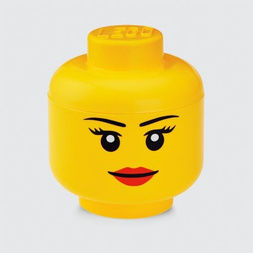 Opbergdoos LEGO® hoofd meisje 24x27cm